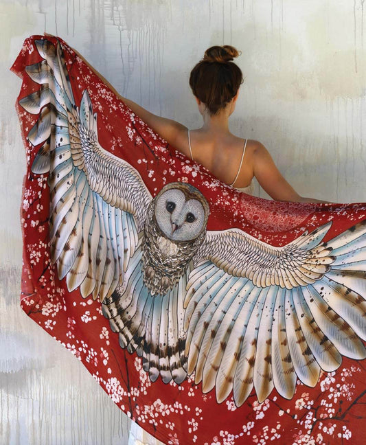 Cherry Owl Shawl